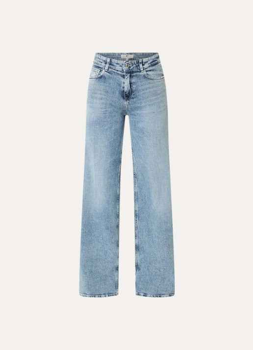 Fifth House Kamilla high waist wide fit jeans met strass - voorkant 4 indigo