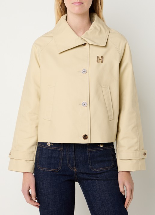 Fifth House Leala trenchcoat met steekzakken en asymmetrische hals