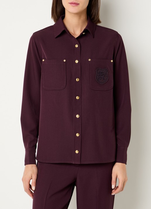 Fifth House Lonni blouse met borstzakken en logoborduring