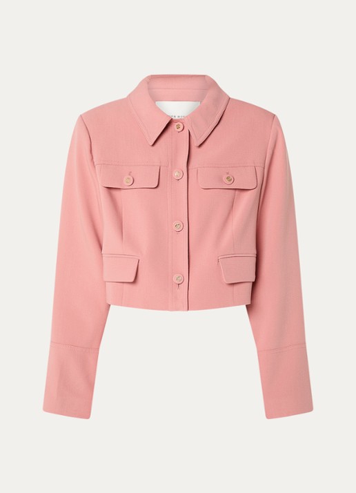 Fifth House Mabelle cropped jack met klepzakken - voorkant 3 roze