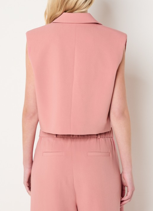 Fifth House Mabelle gilet met schoudervulling - achterkant roze