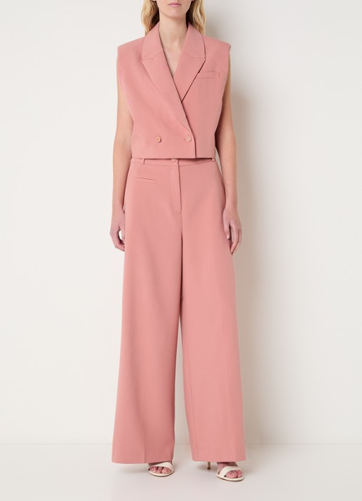 Fifth House Mabelle gilet met schoudervulling - voorkant 3 roze