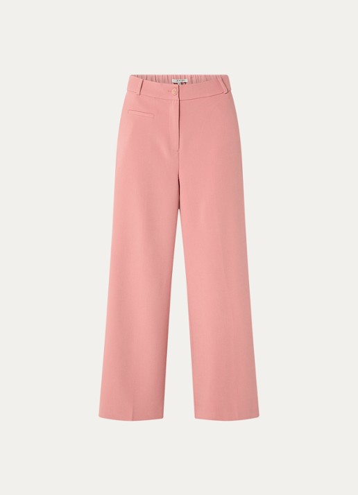 Fifth House Mabelle high waist wide fit pantalon met steekzakken - voorkant roze