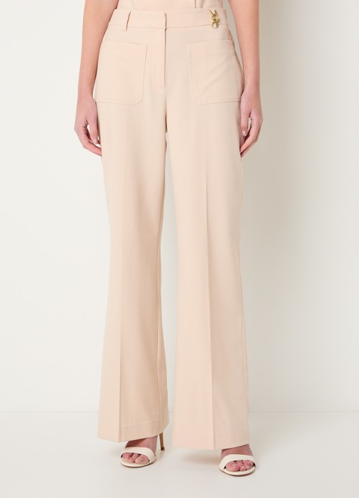 Fifth House Manon high waist wide fit pantalon met opgestikte zakken