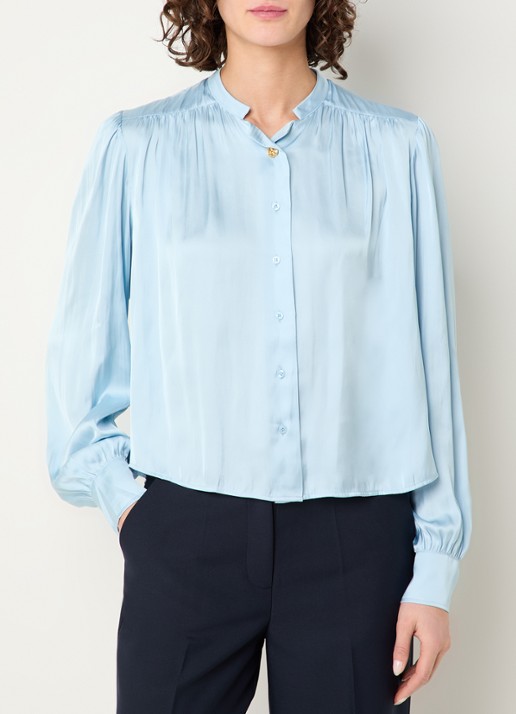Fifth House Marion blouse van satijn met ballonmouw