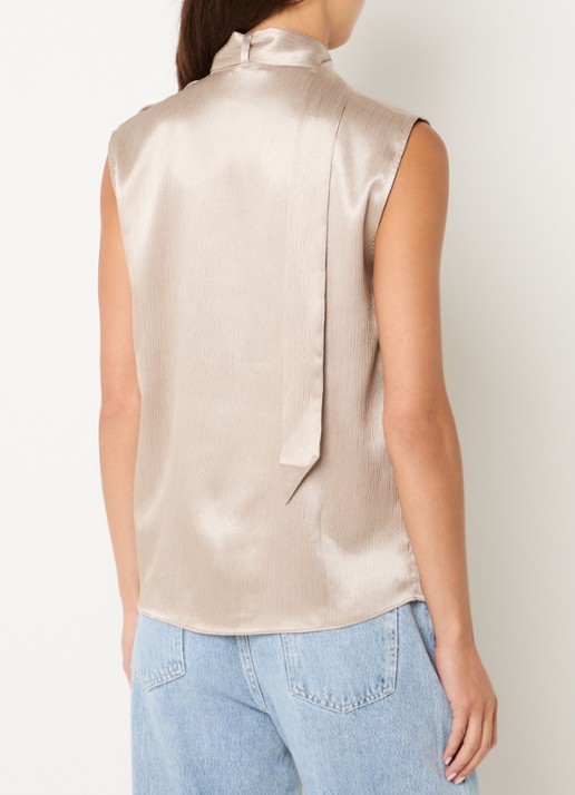 Fifth House Marli top met sjaalkraag - achterkant 3 beige