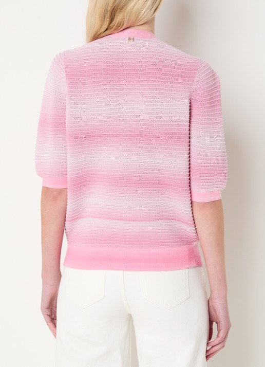 Fifth House Marylou grofgebreide top met lurex - achterkant 4 roze