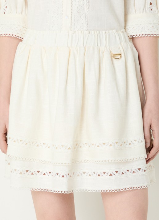 Fifth House Morgan mini rok in linnenblend