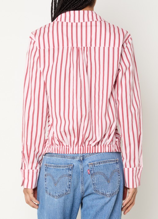 Fifth House Nicoll blouse met logoborduring - achterkant 2 rood