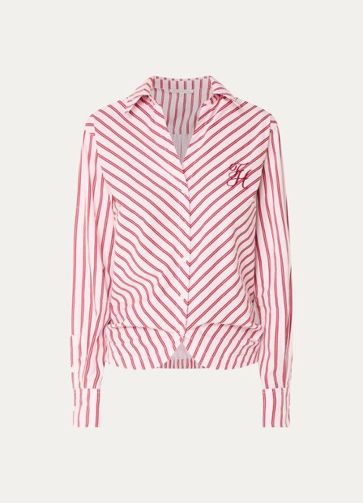 Fifth House Nicoll blouse met logoborduring - voorkant 3 rood
