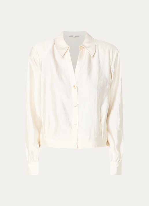 Fifth House Orlando blouse met structuur - voorkant 2 wit