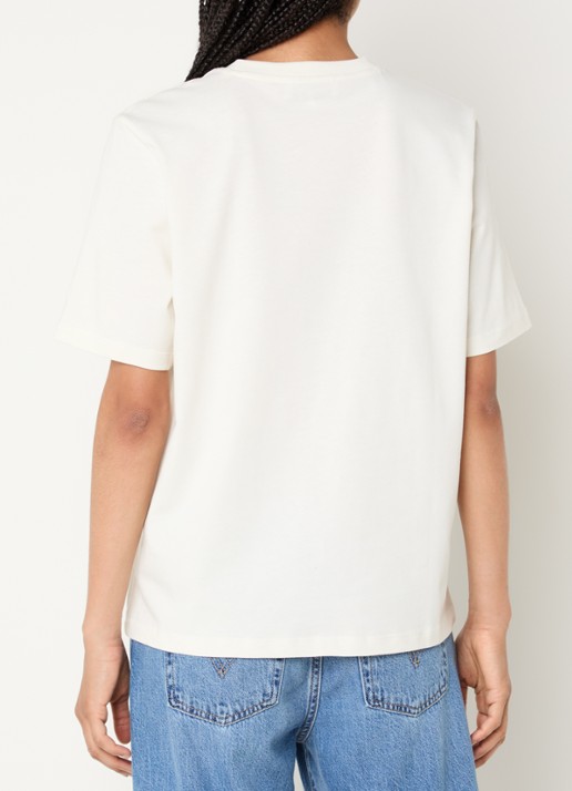 Fifth House Orson T-shirt met logo - achterkant gebroken wit
