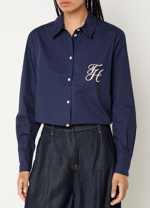 Fifth House Osan blouse met logoborduring