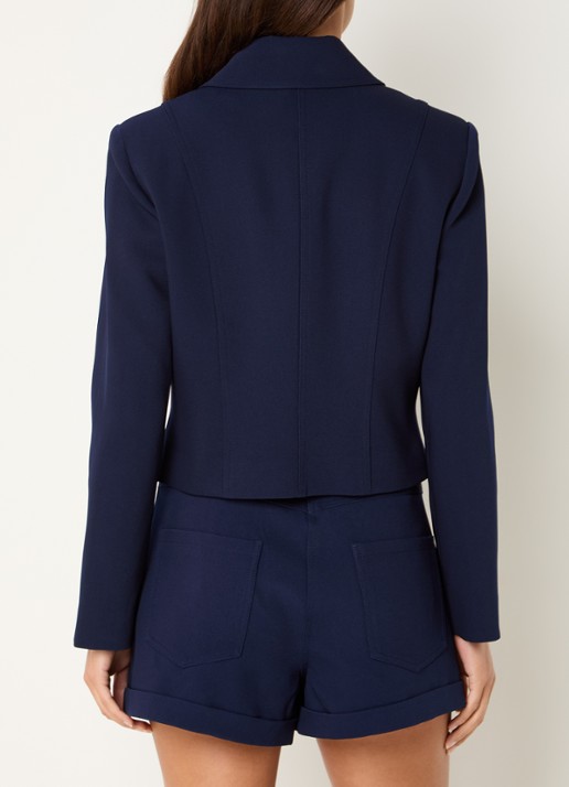 Fifth House Ozias jack met paspelzakken - achterkant donkerblauw