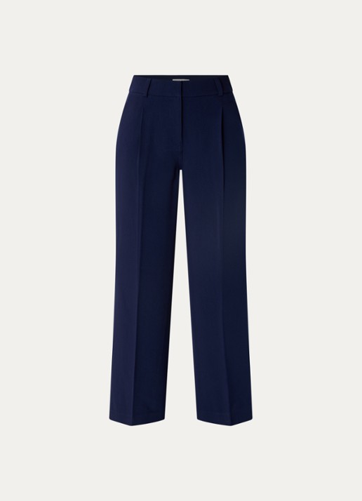 Fifth House Ozias mid waist loose fit pantalon met persplooi - voorkant 2 royalblauw