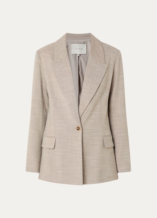Fifth House Ozzy blazer met klepzakken - voorkant creme