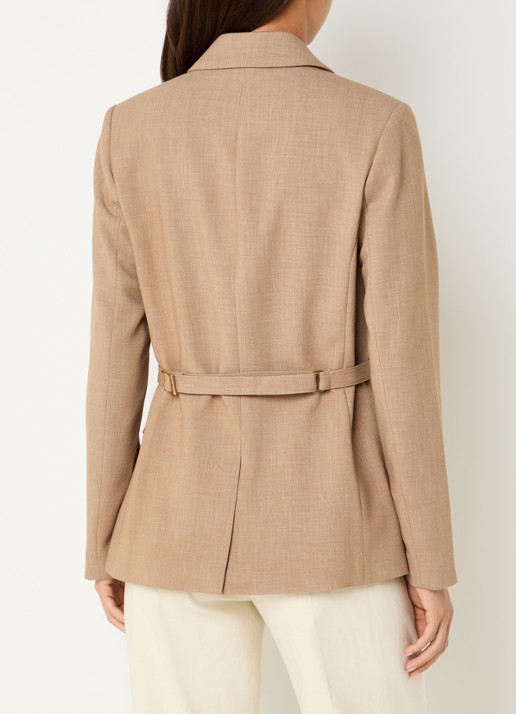 Fifth House Paloma asymmetrische blazer met klepzakken - achterkant 4 camel