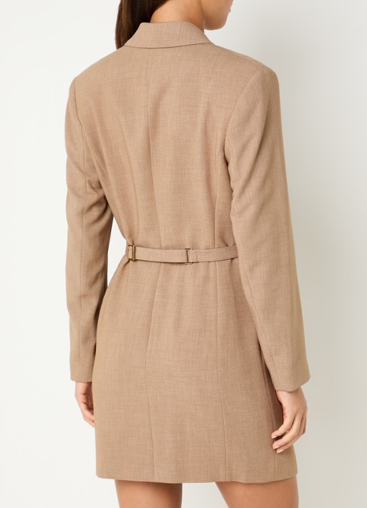 Fifth House Paloma mini blazerjurk met ceintuur - achterkant camel