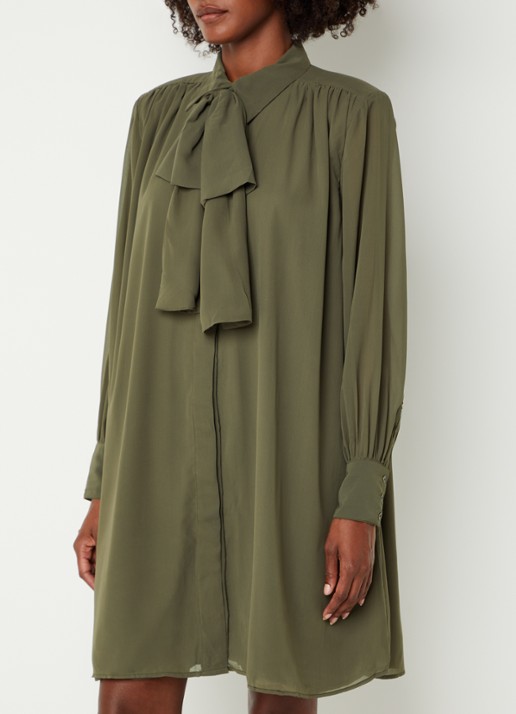 Fifth House Poppy midi blousejurk met strikceintuur