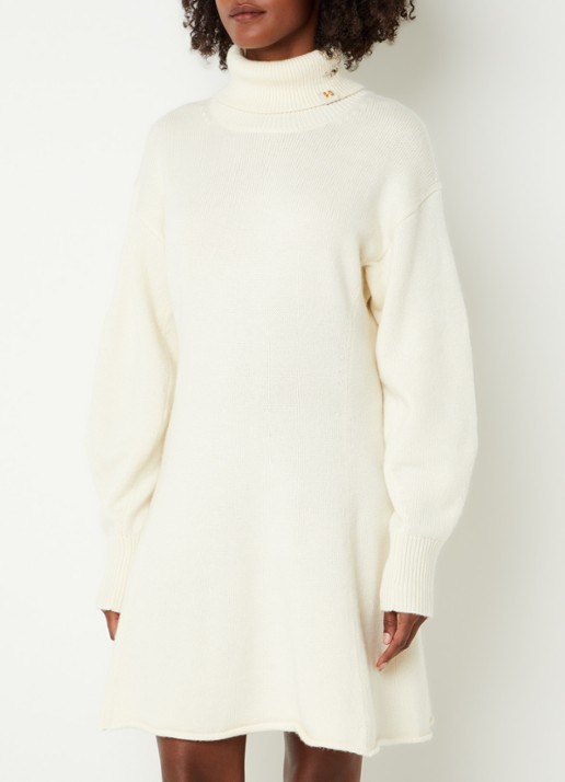Fifth House Pura midi jurk in wolblend met col