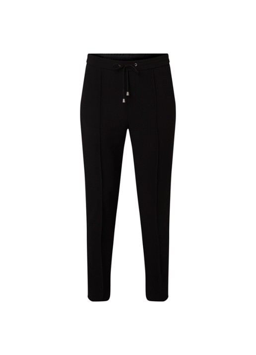 Filippa K Fiona cropped jogger van jersey - voorkant 2 zwart