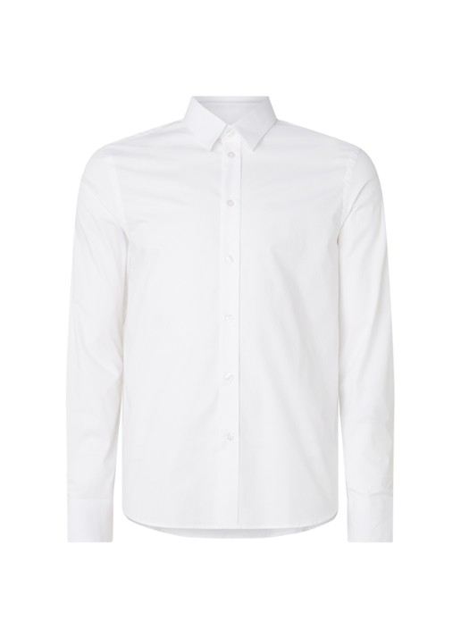 Filippa K Regular fit overhemd met stretch - voorkant 2 wit