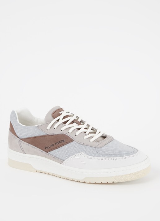 Filling Pieces Ace Spin sneaker met suède details - voorkant grijs