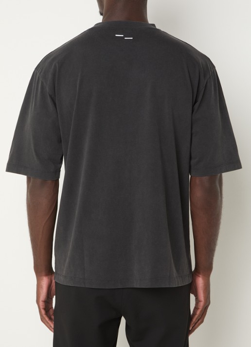 Filling Pieces Boxy T-shirt met logo - achterkant 4 antraciet