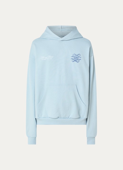 Filling Pieces Bridge the Gap hoodie met logo- en backprint - voorkant 4 lichtblauw