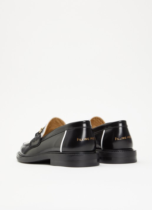 Filling Pieces Broken Plate loafer van leer met borduring - achterkant 2 zwart