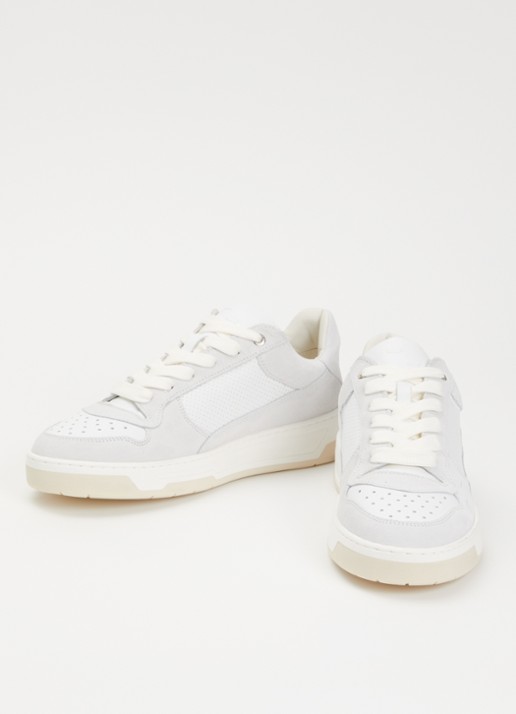 Filling Pieces Cruiser Neat sneaker van suède met details van leer - detail 3 gebroken wit