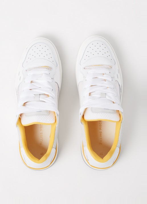 Filling Pieces Cruiser sneaker van kalfsleer met mesh details - Bijenkorf Edition  - detail 5 wit