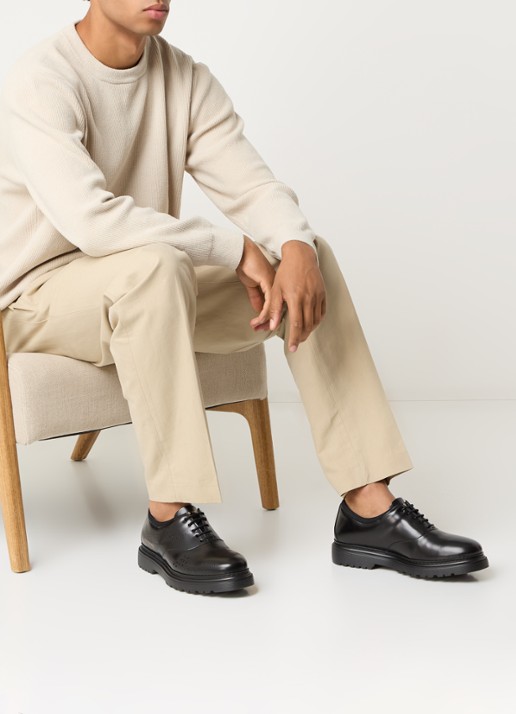 Filling Pieces Derby Gradient veterschoen van leer - voorkant 2 zwart