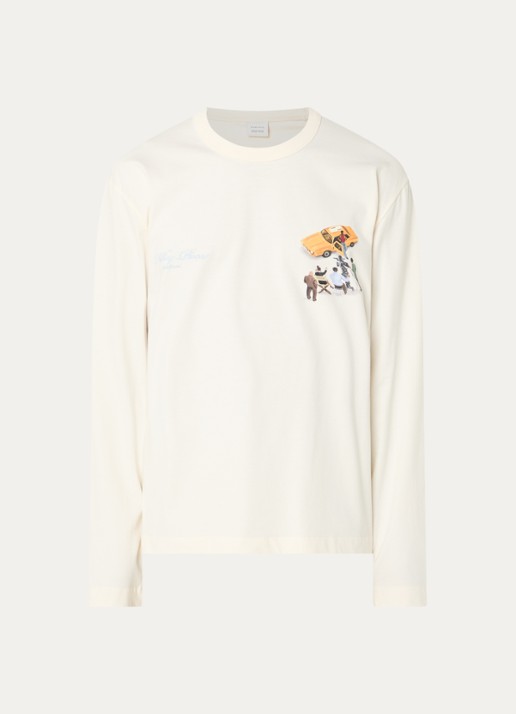 Filling Pieces Film Set longsleeve met logo- en backprint - voorkant 3 gebroken wit