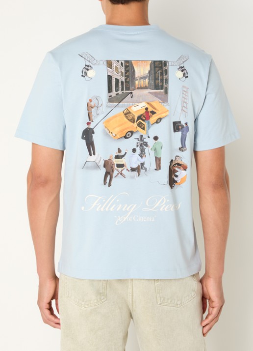 Filling Pieces Film T-shirt logo- en backprint - detail 4 lichtblauw