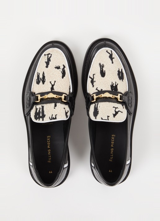 Filling Pieces Human Black loafer van leer - detail 2 zwart