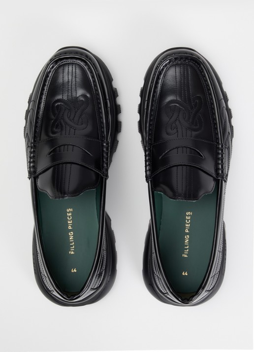 Filling Pieces Hybrid loafer van leer - detail 3 zwart