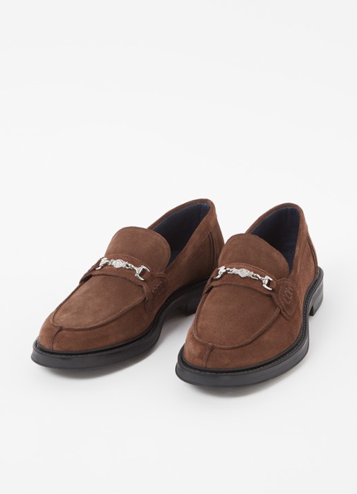 Filling Pieces Loafer van suède - detail 3 hazelnootbruin