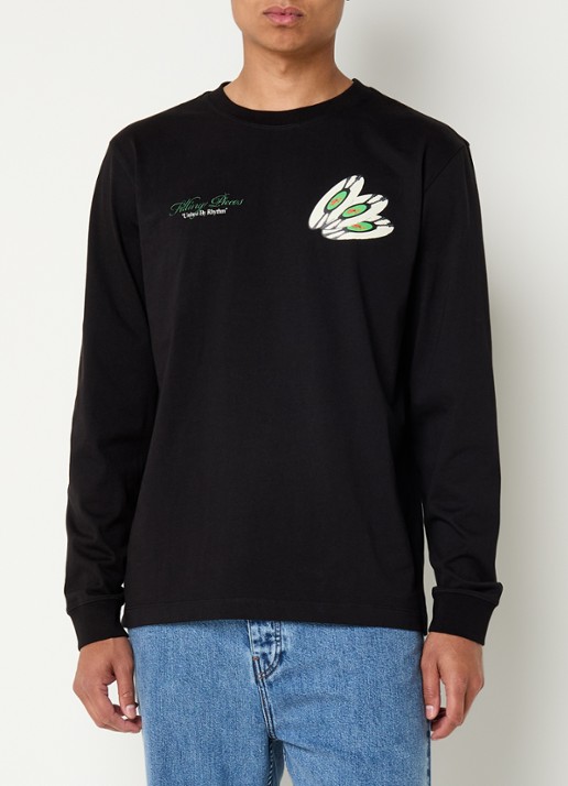 Filling Pieces Longsleeve met logo- en backprint - achterkant 4 zwart
