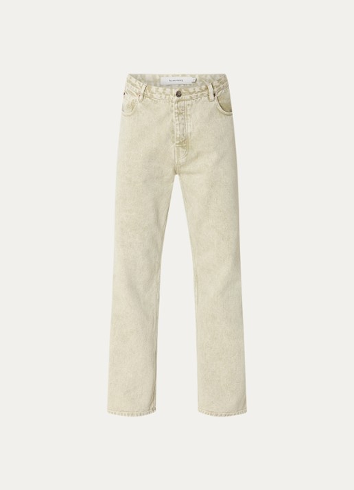 Filling Pieces Loose fit jeans met gekleurde wassing en steekzakken - voorkant 2 lindegroen