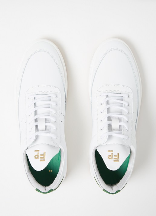 Filling Pieces Low Top Bianco sneaker van leer - detail 3 wit