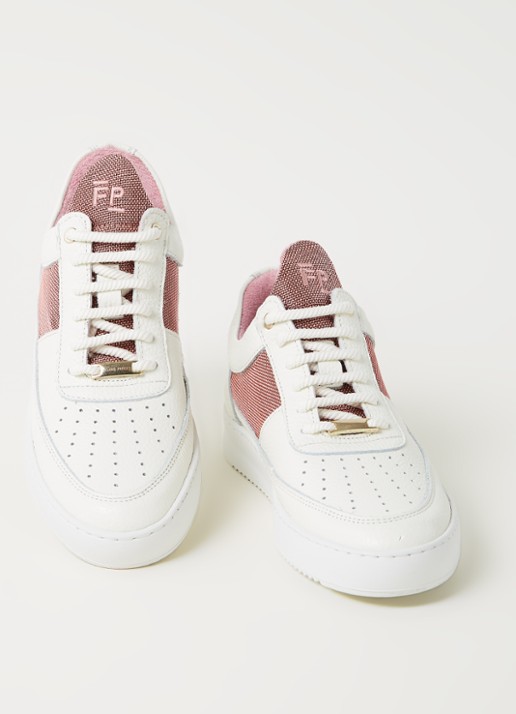 Filling Pieces Low Top Ripple sneaker met leren details - detail 3 roze