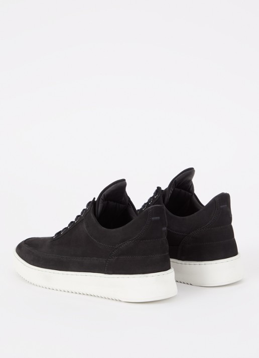 Filling Pieces Low Top Ripple sneaker van nubuck  - achterkant zwart