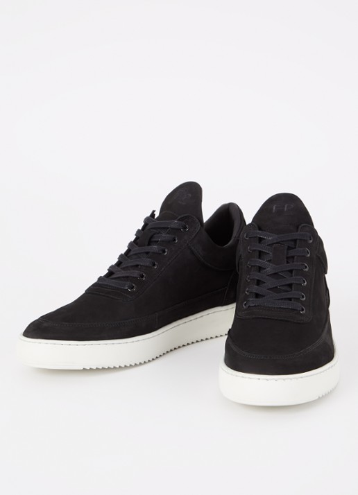 Filling Pieces Low Top Ripple sneaker van nubuck  - detail 2 zwart