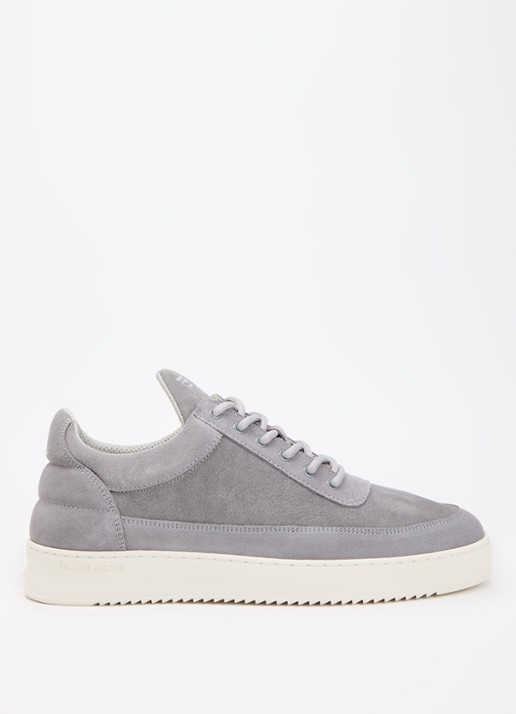 Filling Pieces Low Top sneaker van suède - voorkant 5 grijs