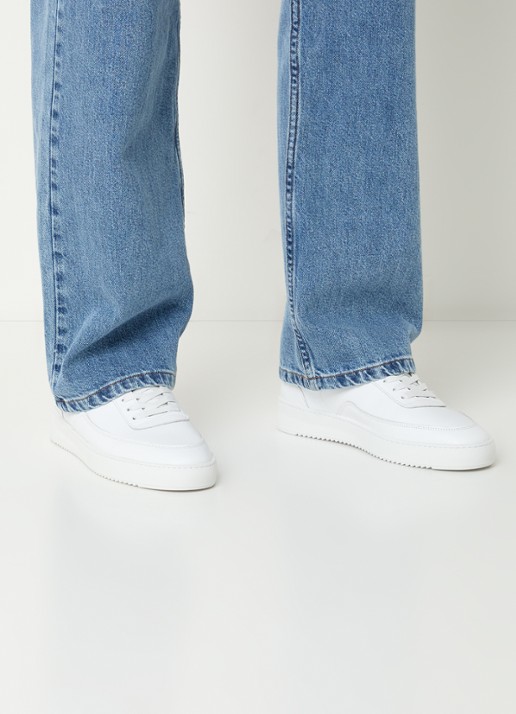 Filling Pieces Mondo 2.0 Ripple sneaker van leer - voorkant 2 wit