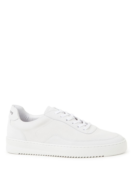 Filling Pieces Mondo 2.0 Ripple sneaker van nubuck - voorkant 4 wit