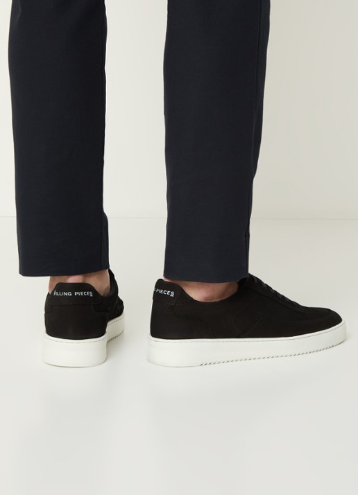 Filling Pieces Mondo 2.0 Ripple sneaker van nubuck - voorkant 5 zwart