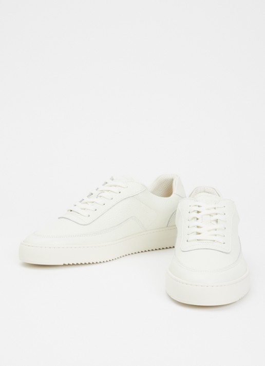Filling Pieces Mondo Grain sneaker van leer - detail 2 gebroken wit