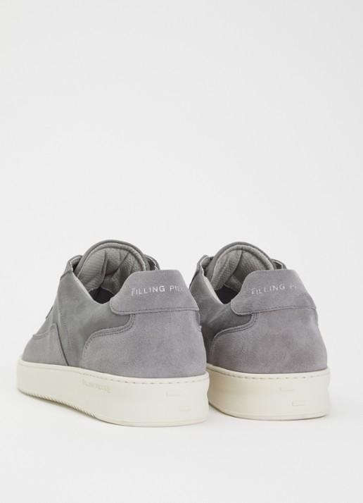 Filling Pieces Mondo Grain sneaker van suède - achterkant 5 grijs